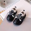 Детские маленькие кожаные туфли Девочки зима 2025 новые бархатные теплые женские туфли сокровище осень и зима студенческие британские зимние туфли