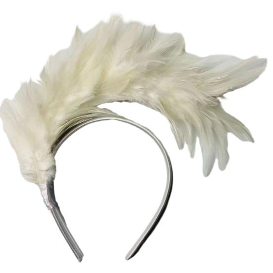 Повязка на голову, винтажная повязка на голову с красочным дизайном перьев, стильный аксессуар для волос для свадебных вечеринок, Хэллоуина