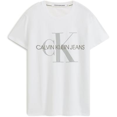 Calvin Klein Дышащий укороченный топ с коротким рукавом и принтом Letters Мужские топы Белый J314764YAF
