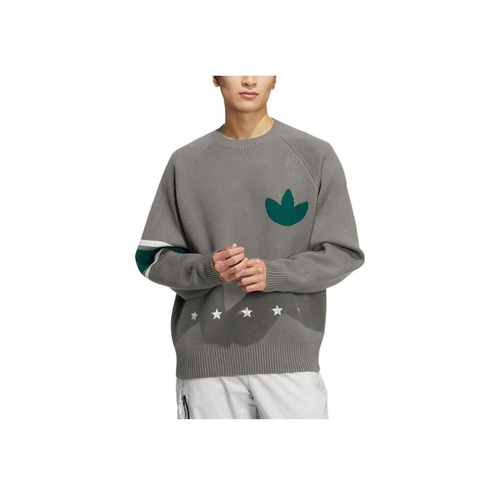 Adidas Originals SS22 Пуловер с логотипом и принтом логотипа, мужская толстовка серого цвета HS7294