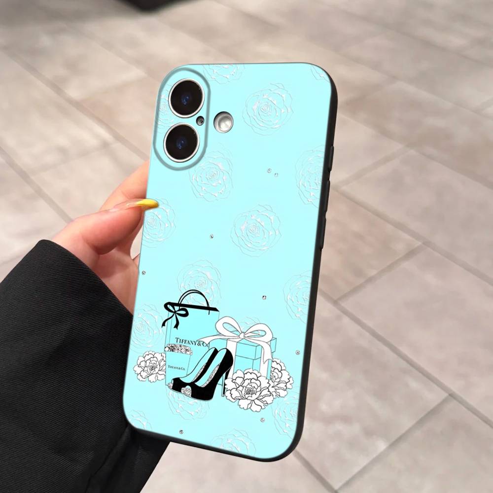 Чехол для телефона T-tiffanyS с логотипом для iPhone 17 16 14 15 13 12 11 Pro Max Plus, силиконовый мягкий чехол