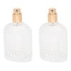 2pcs Glass Perfume Atomizer Bottle Refillable Empty Clear Glass Spray Bottles for Travel 50ml Gold