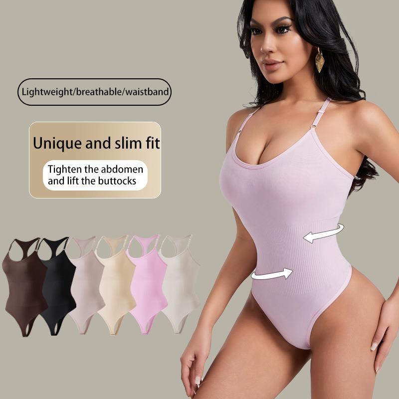 Body-shaping Vest with Back Support and Thong-style Fastening Postpartum Slimming Bodysuit
