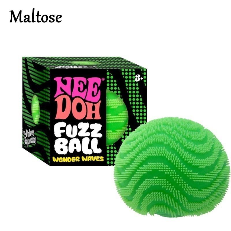 Needoh Maltose Fuzzy Spiky Fuzz Ball Complete Set Soft Squishy Rebound Portable Stress Anxiety Relief Toy Hand Squeeze Play With