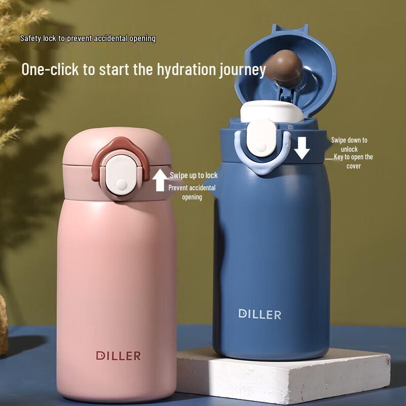 Diller 480 мл Портативная термокружка из нержавеющей стали 316