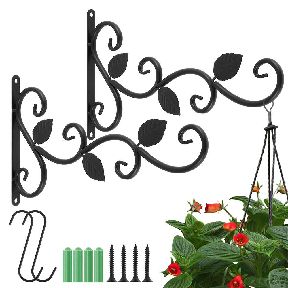 2 шт. настенный держатель для цветочного горшка, европейский винтажный железный художественный цветочный стенд, садовое украшение, настенный кронштейн для корзины