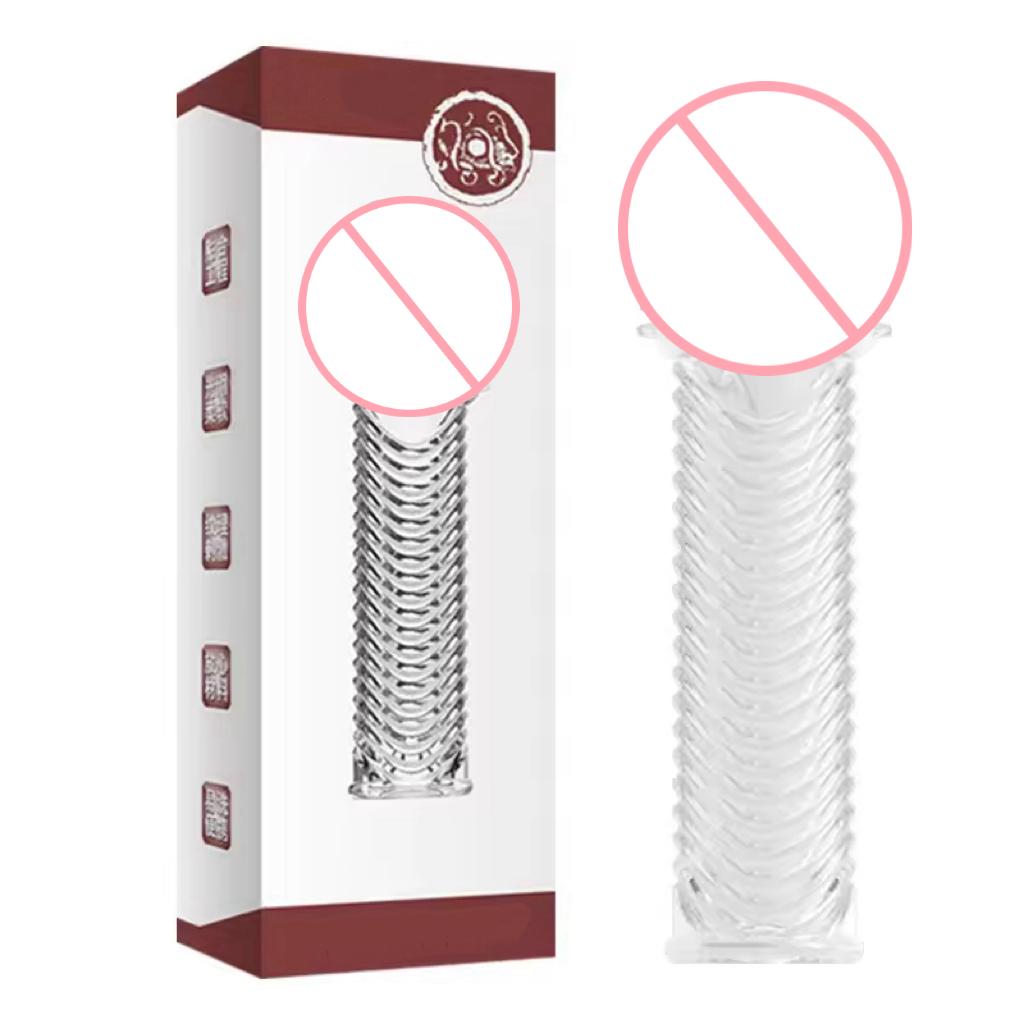 Silicone Crystal Condom Sleeve Silicone for Men Realistic Crystal Silicone Dotted Condom Foren Sex Condom Silicon Sex Toys