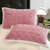 Plush Pillow Cover Winter Warm Pillow Cover Double-Sided Fuzzy Pillowcase Pillow Protector for Bedroom Dormitory Decoration