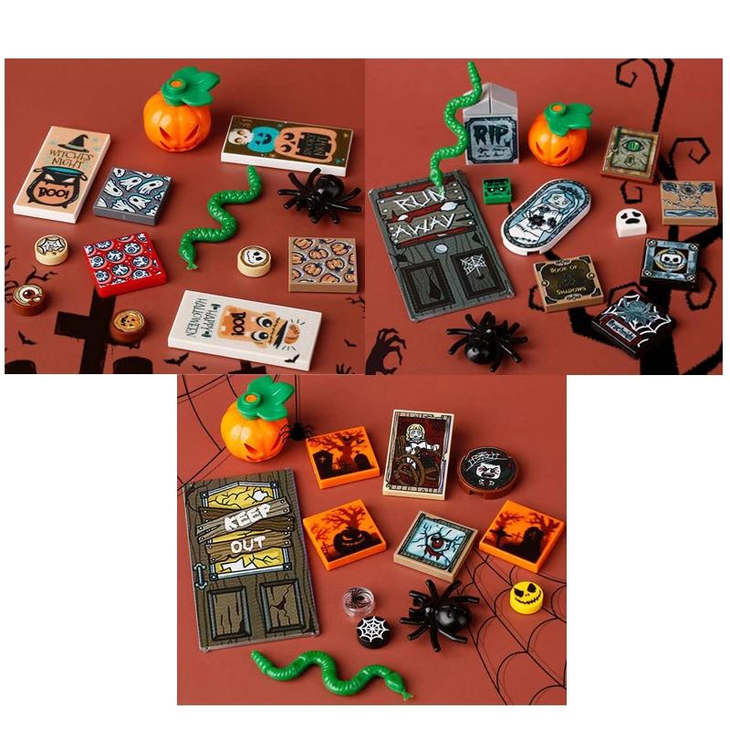 Конструктор Принтованные Кирпичики Морепродукты Овощи Мороженое Экспресс-посылка Компьютерный Контроллер Рождественские Хэллоуин Подарки MOC