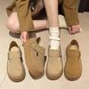 Retro All-inclusive Women's Spring and Autumn New Thick-soled Muffin Versatile Height Increase One-pedal Loafer Single Shoes