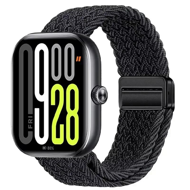 Магнитная петля для Xiaomi Redmi Watch 4 5 Ремешок Регулируемый Плетеный Спортивный Нейлоновый Сменный браслет для Miband 8 pro/9 pro ремешок