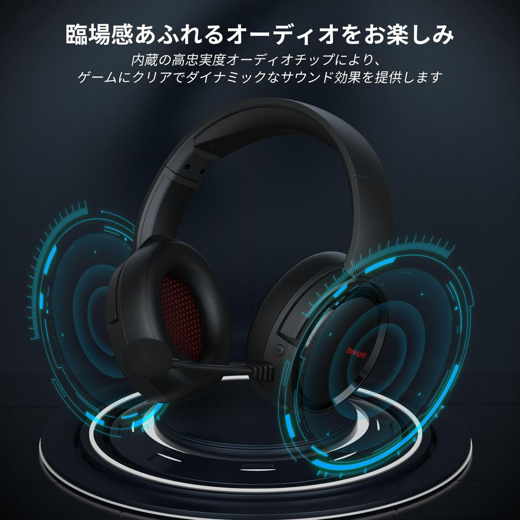 BINNUNE PS5 Wireless Gaming Headset with Noise Mute USB Wireless and 150 Hours of Continuous Compatible with FPS and Switch BW02 Cancelling, Function,