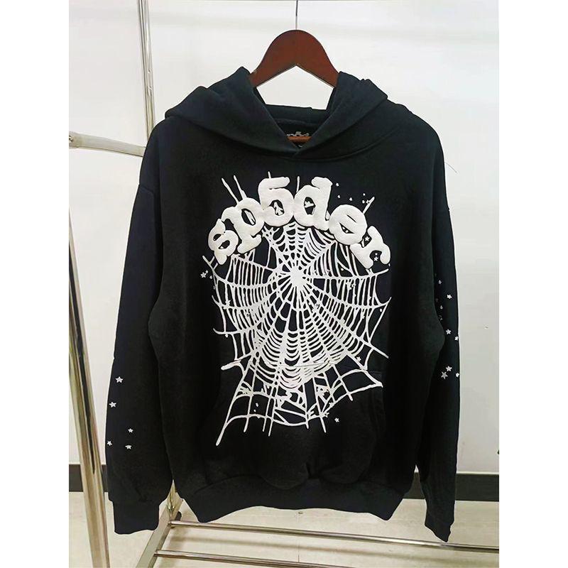 Premium Sp5der Hoodie Mens Oversized Streetwear Sweatshirt With 3D Pouch Pocket Winter Casual Long Sleeve