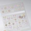 Ferro Japanese Bowknot 3D Nail Stickers M-908: Frosted Adhesive with Hot Stamping