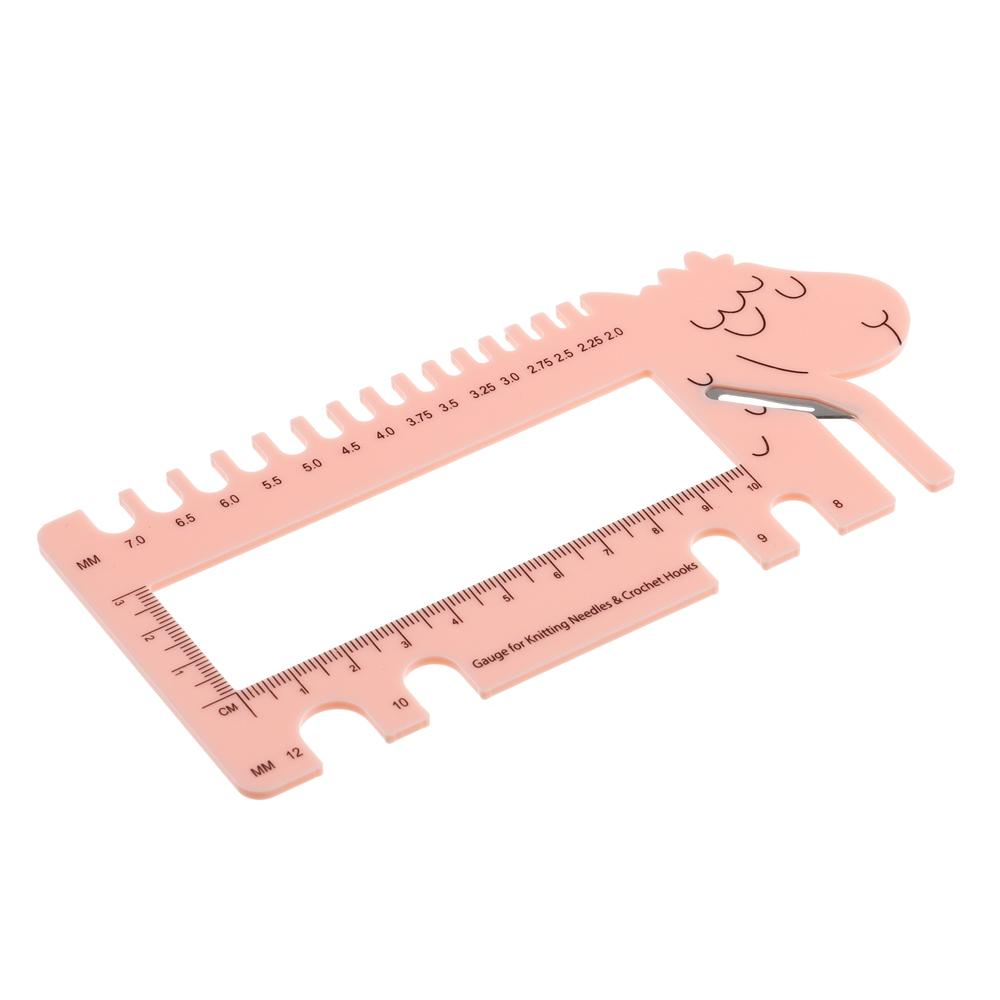 Practical Sheep Head With Cutting Head Ruler Tool For Knitting Needles Gauge Ruler Crochet Hooks