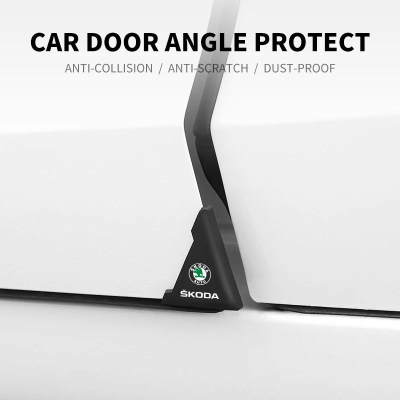 WMZW4 Pair Silicone Car Door Corner Cover Anti-collision Anti-Scratch Protection for Skoda Octavia Kodiaq Fabia Superb Rapid Kamiq