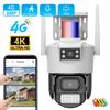 4G SIM IP Camera 8MP Dual Lens Smart Home Wireless Camara Waterproolarm Auto Track Night Vision V380 Pro Security Protection