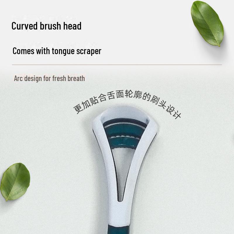 8 зубных щеток для взрослых с мягкой щетиной и очистителем языка — модное решение «два в одном» для пар