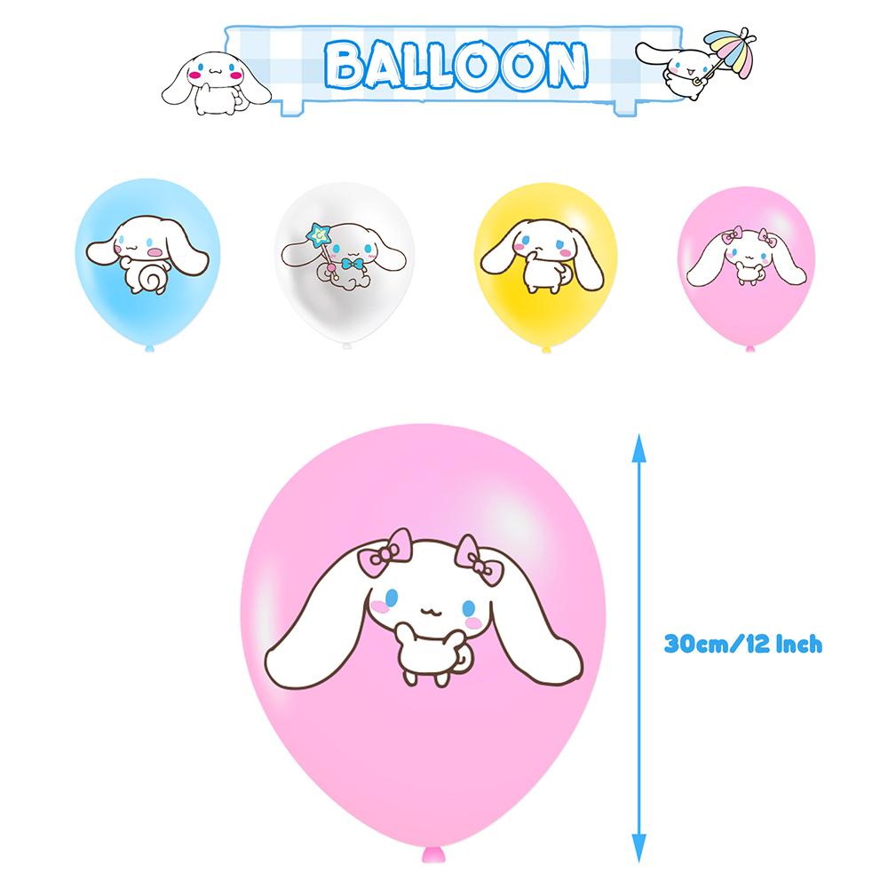 Kawaii Dog Party Supplies Include Banner Cake Topper Balloons for Theme Party