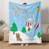 1Pc Christmas Bear Wishes Blanket Soft And Comfortable Casual Warm Camping Travel Christmas Halloween Gift M921188