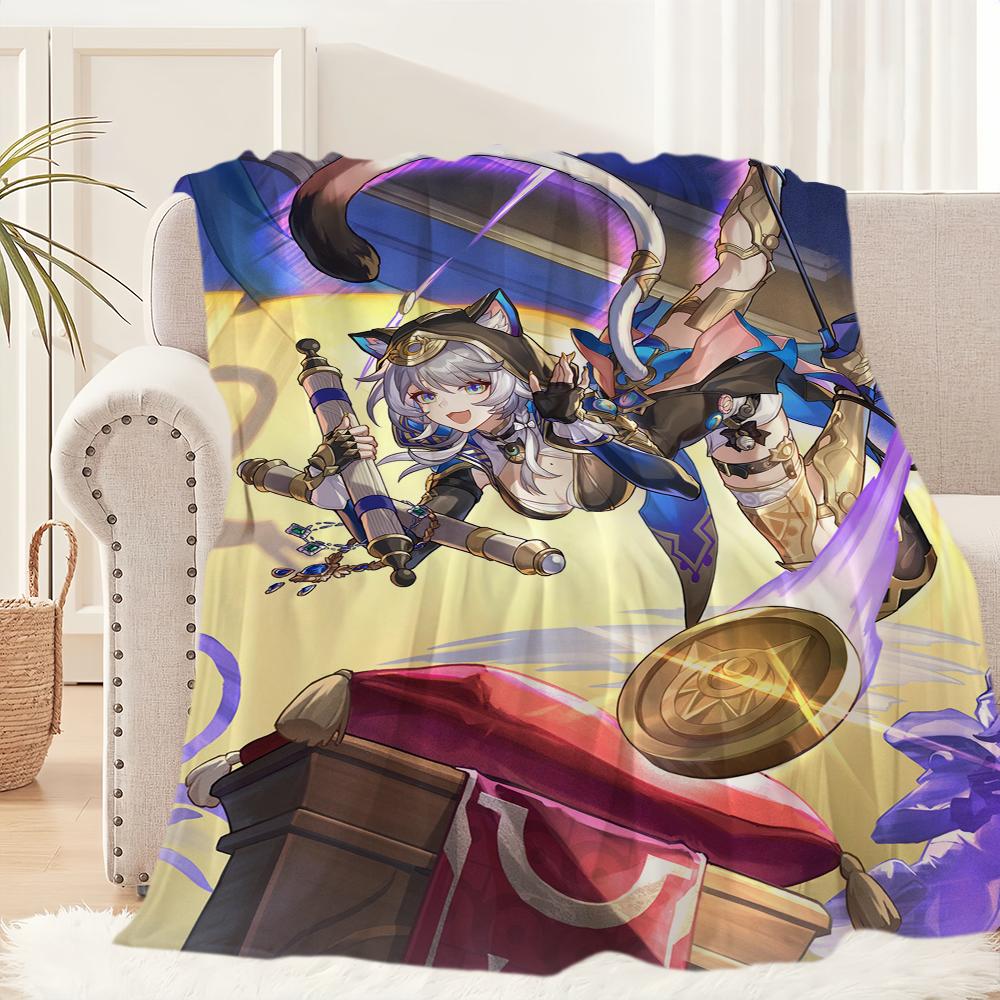 Шифр Honkai Star Rail Игровой Плед Плед для Дивана Дивана Путешествий Дома Походов Пикника Кровать Постельное белье Фланелевый Плед подарок на день рождения
