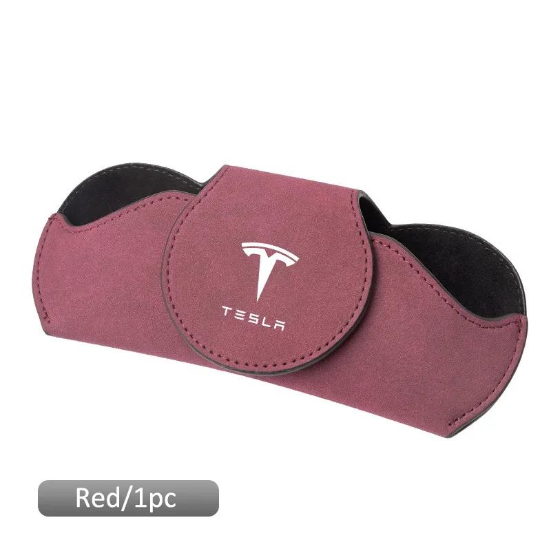 Автомобильная наклейка Чехол для очков Tesla Автомобильный солнцезащитный козырек Держатель для очков Зажим для солнцезащитных очков Аксессуары Хранение Для Tesla Model 3 S X Y Roa