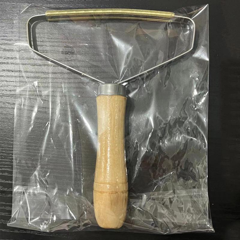 Ручная бритва с деревянной ручкой — удаление катышков и липких волос с помощью лезвия с медным покрытием