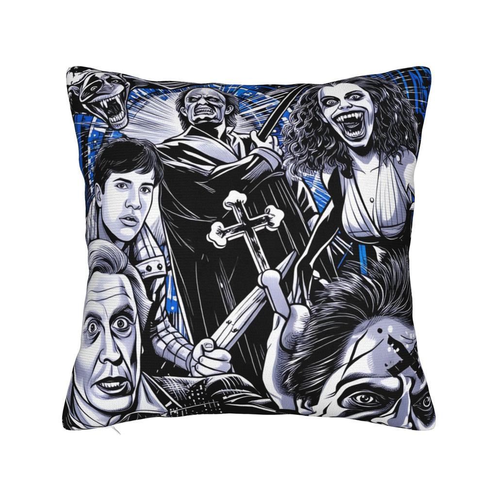 Horror Film Frighteds Nights Pillow Cover Funny Pillow Case For Living Room Bed Chair Comfy Cushion Cover Birthday Present