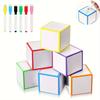 Dry Erase Foam Blank Dice with Whiteboard Pen Small Dry Erase Cube with Dry Erase Marker Pen for Games Classroom School Supplies Drawing Letters