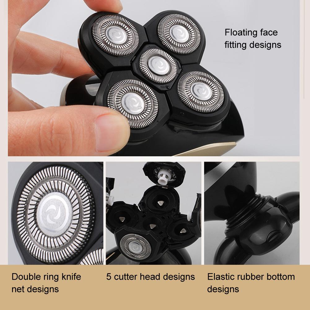 Многофункциональная электробритва Бритва для лысой головы Триммер для волос в носу Набор для ухода за волосами