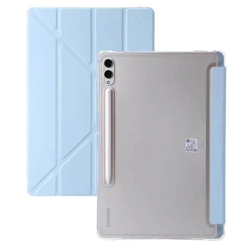 Чехол для Samsung Tab S9 FE, складная подставка, прозрачная задняя часть, магнитный чехол для Samsung Galaxy Tab S9 FE S9FE 5G, чехол