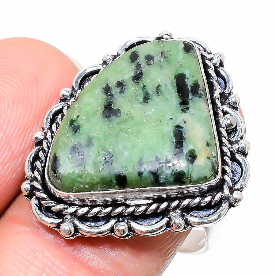 Кольцо из серебра 925 пробы с рубиновым цоситом, созданное в лаборатории, размер 9,5 j6I12