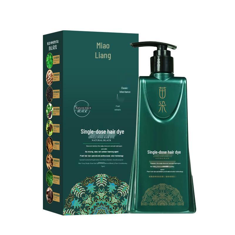 Краска для волос на растительной основе второго поколения - Закрашивание седины, Однокомпонентная формула