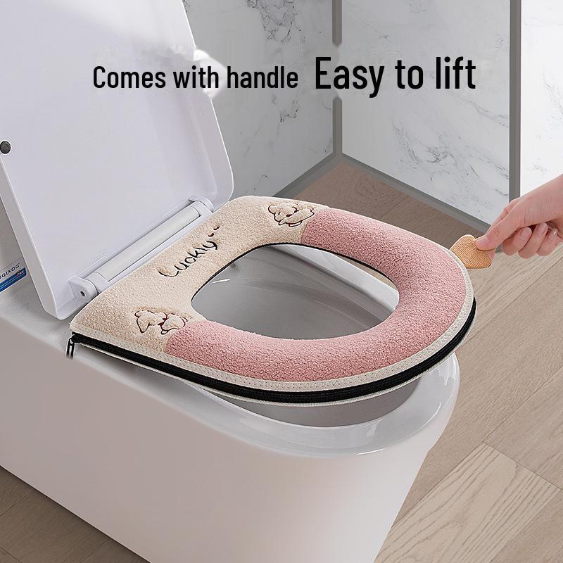 Водонепроницаемый универсальный чехол для унитаза с рисунком - утолщенный, простой, бытовой дизайн