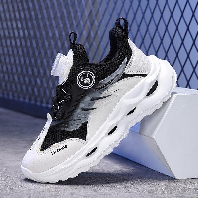 Обувь для девочек, версия с девственной пуговичной поверхностью, корейская спортивная версия для девочек, обувь среднего и большого размера, дышащие кроссовки с крыльями из подкладки