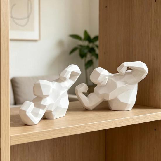 Абстрактная статуэтка мускулистого мужчины 3D-печать, мускулистая мужская фигурка, коллекционная современная скульптура бодибилдера для декора офисного стола, подарки для людей из спортзала, мужчин