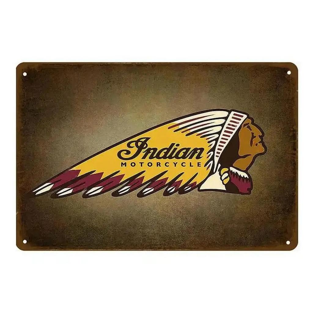 Металлические таблички Жестяные знаки Старые мотоциклы Настенное украшение Винтажные художественные плакаты Железная живопись для мужской комнаты Дома Кафе Садового клуба Бара