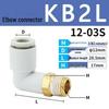 SMC Pneumatic Quick Connect 90-Degree Elbow with Outer Thread KB2L Series