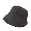 New retro simple bucket hat women's autumn and winter face small cotton and linen basin hat big head circumference versatile bucket hat