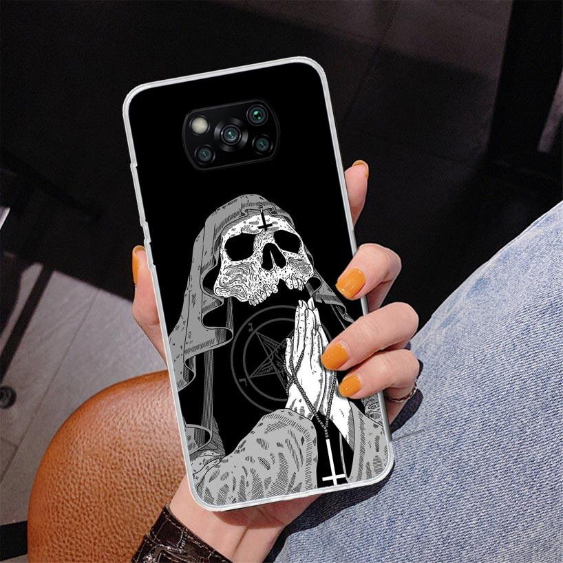 Сатанинский Козел Сатана Дьявол Чехол Для Телефона Для Xiaomi Poco X7 X6 X5 Pro F7 Ultra Redmi 15C 15 13C 13 12C 12 10 10A 10C 9 9A 9C 9T Обложка