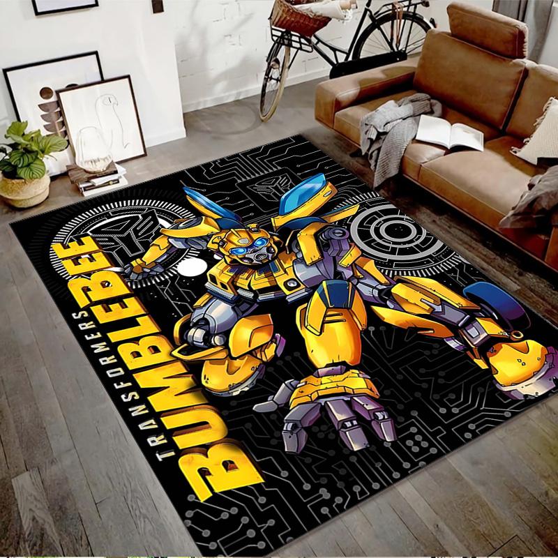 1pc Bumblebee5 Design Printed Area Rug Carpet for Bedroom Living Room Home Decor Rugs Mat Non Slip Mat Rug for Bedside