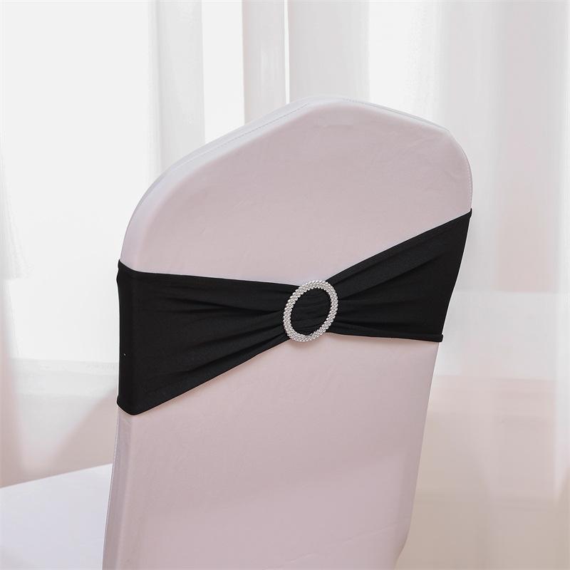1 шт. Элегантная эластичная спинка стула с цветочным бантом Универсальная пряжка для чехла на стул Пояса Ремешок для стула для украшения свадебной вечеринки