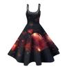Women's Fashion Valentine's Day Printed Sexy Strapless Gothic Cocktail Dress Punk, Vintage Dress.
