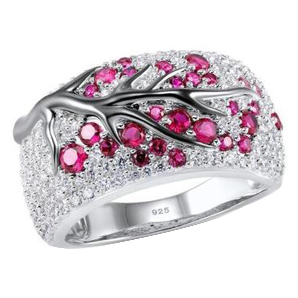 Роскошное женское кольцо со стразами, инкрустированное сливой, веткой дерева, на палец, вечерние ювелирные изделия, подарок