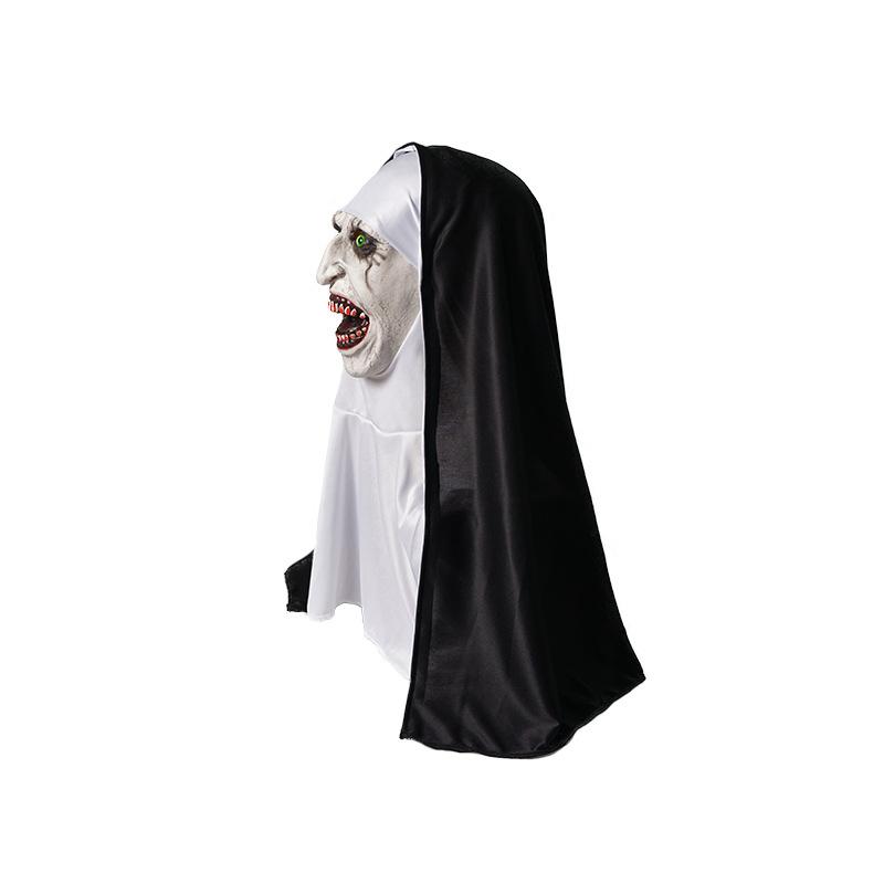Conjuring 2 Nun Mask, Halloween Scary Makeup Mask, Tricky Ghost Face, Scary Latex Hood