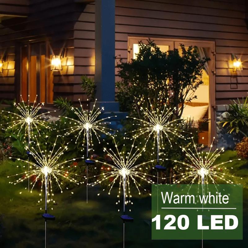 Садовые светодиодные светильники на солнечных батареях - 8 режимов освещения, красочные декоративные светильники, меняющие цвет, энергосбережение, садовое освещение, стильный дизайн, прочная конструкция