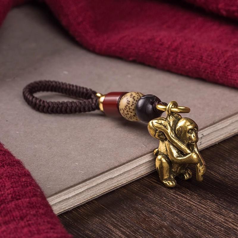 Латунный кулон-брелок с двенадцатью знаками зодиака - Подарок ручной работы для мужчин и женщин