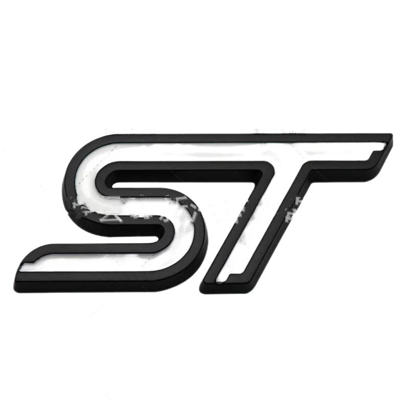 3D Car ST Rear Trunk Side Fender Emblem Badge Sticker For Ford ST Logo Focus Fiesta H6 Ecosport 2009-2015 Mondeo Focus2 Focus3 MK2