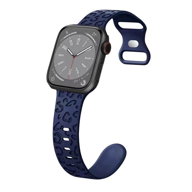 Leopard Silicone Strap for Apple Watch S9 Strap 49mm 44mm 40mm 45/41mm 42mm 38mm 44mm iWatch Series Sports Strap