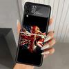 Флаг Великобритании Union Jack Англия Жесткий ПК Чехол для Телефона для Samsung Galaxy Z Flip 7 6 5 4 3 Черный ZFlip7 ZFlip6 Flip5 Flip4 Flip3 5G Печать